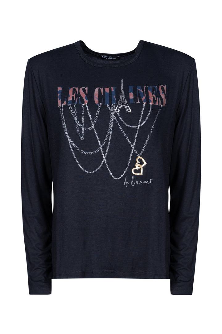 Oltre Tempo T-shirt in viscosa con stampa Ritorno libero