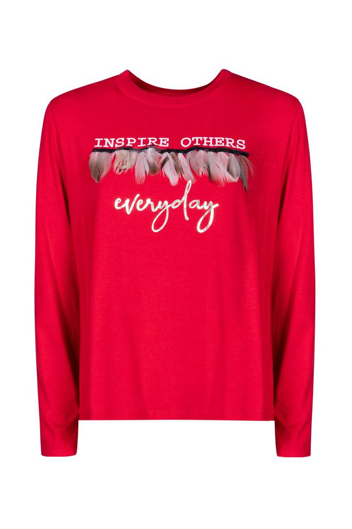 Oltre Tempo T-shirt viscosa con stampa Rilascio limitato