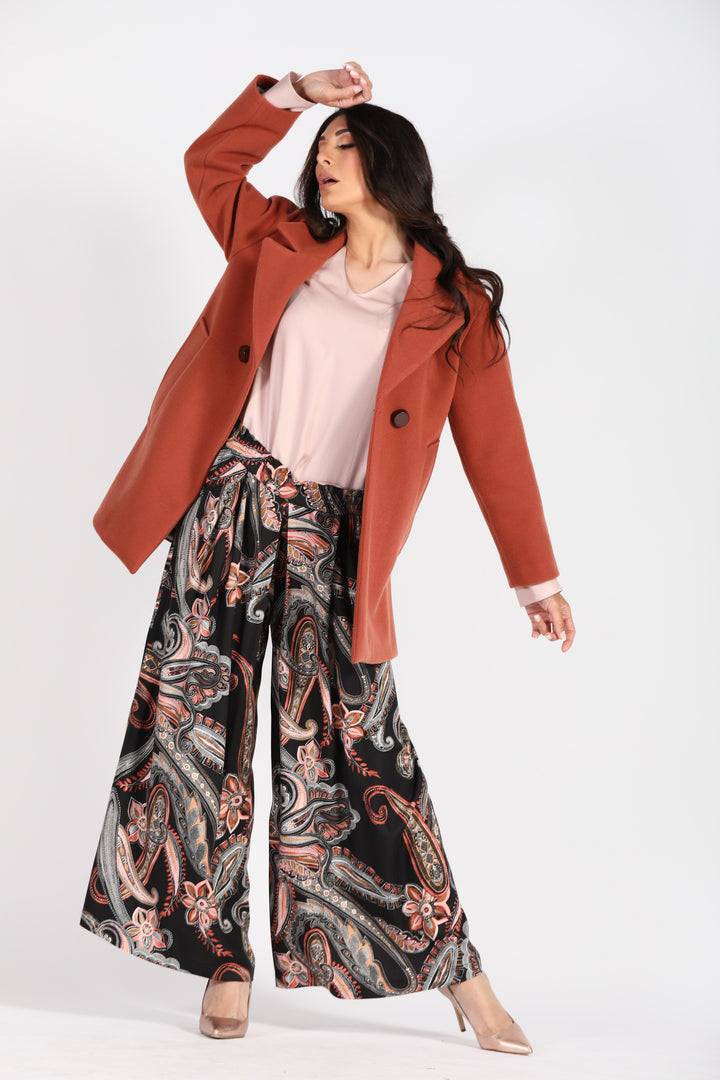 Oltre Tempo Pantalone vajella in viscosa ampio