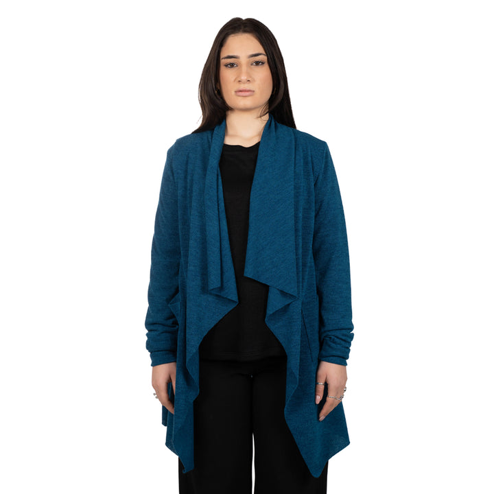 Oltre Tempo Spolverino in viscosa in maglia mano lana Offerte