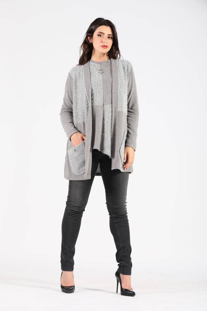 Oltre Tempo Maglia mano lana con bottoni sul davanti