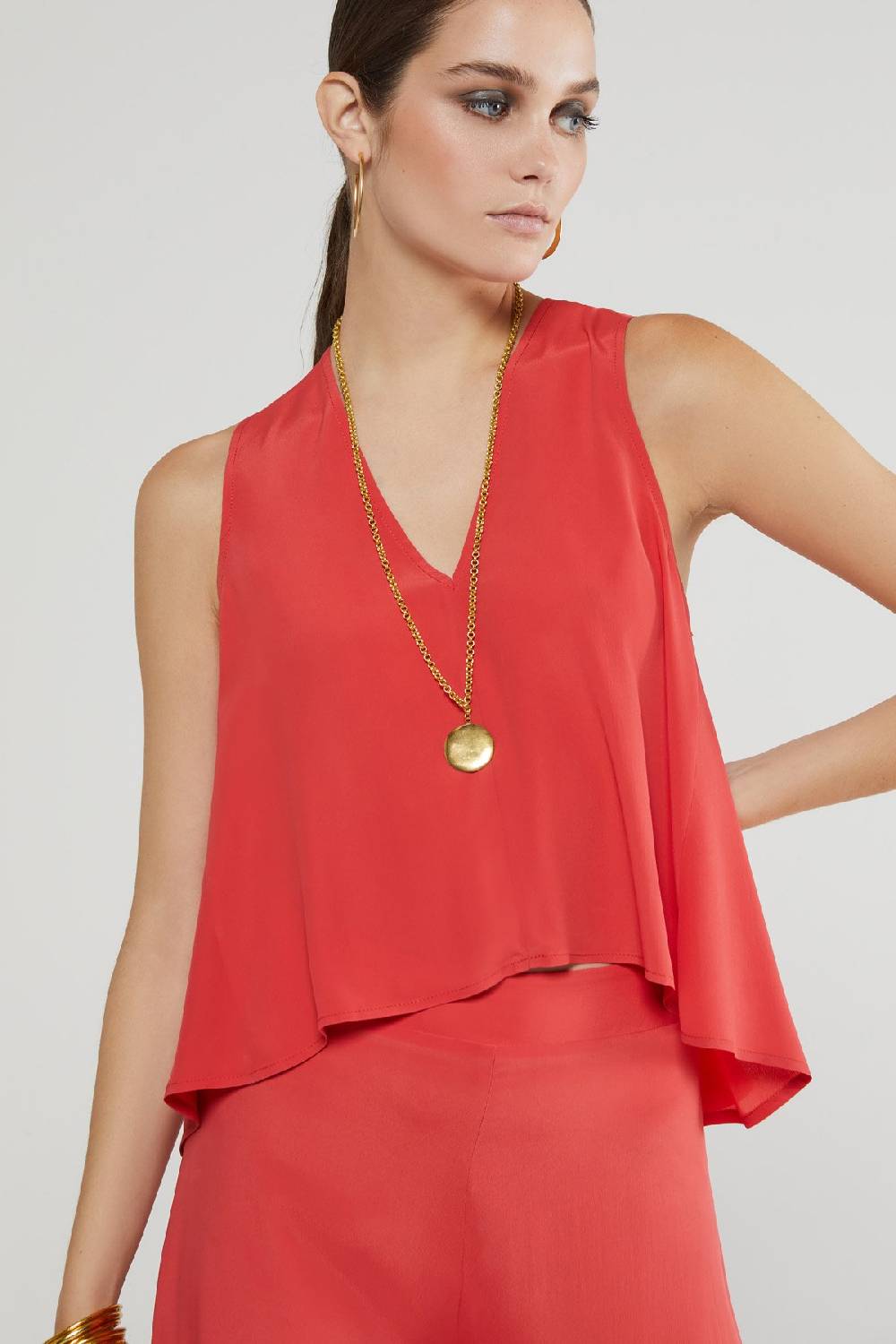 ottod'Ame Silk blend top Affare Del Giorno
