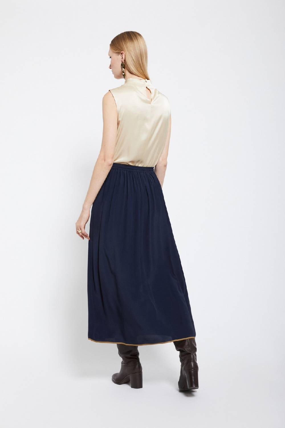 ottod'Ame Silk-blend long skirt Economico