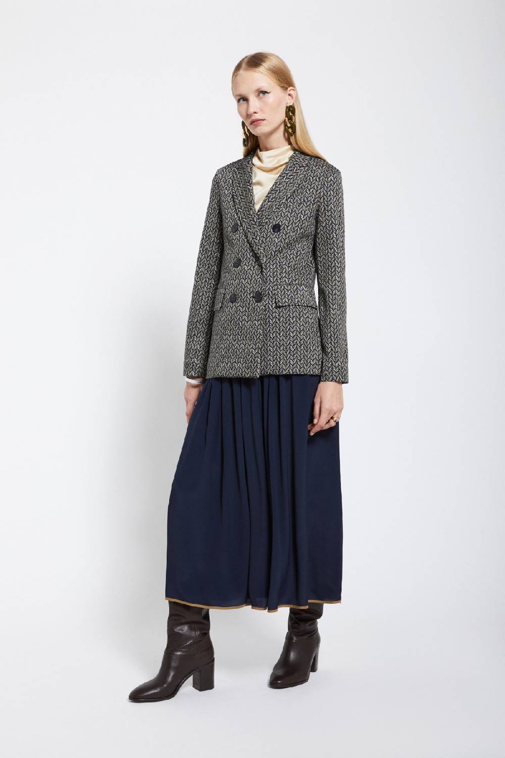 ottod'Ame Silk-blend long skirt Economico