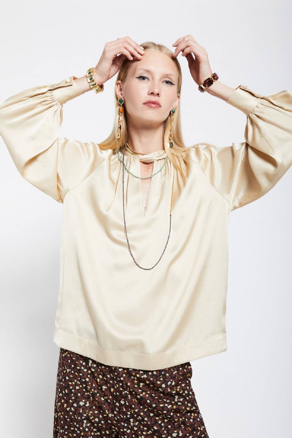 ottod'Ame Viscose blouse with knot Online