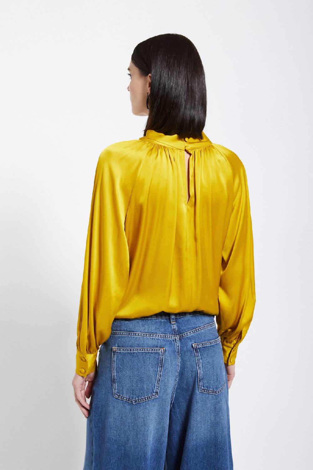 ottod'Ame Viscose blouse with knot Saldi Di Fabbrica