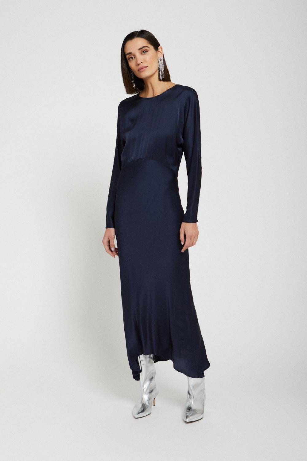 ottod'Ame Viscose long dress with rounded bottom In Saldo