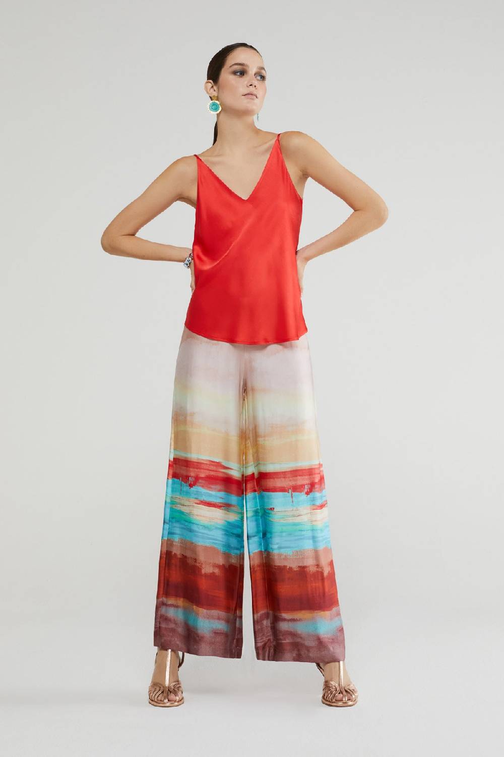 ottod'Ame Fluid viscose palazzo trousers Negozio online di fabbrica