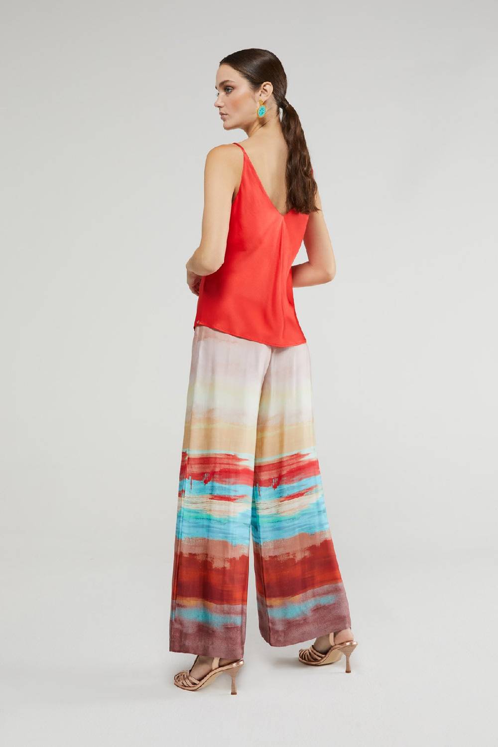 ottod'Ame Fluid viscose palazzo trousers Negozio online di fabbrica