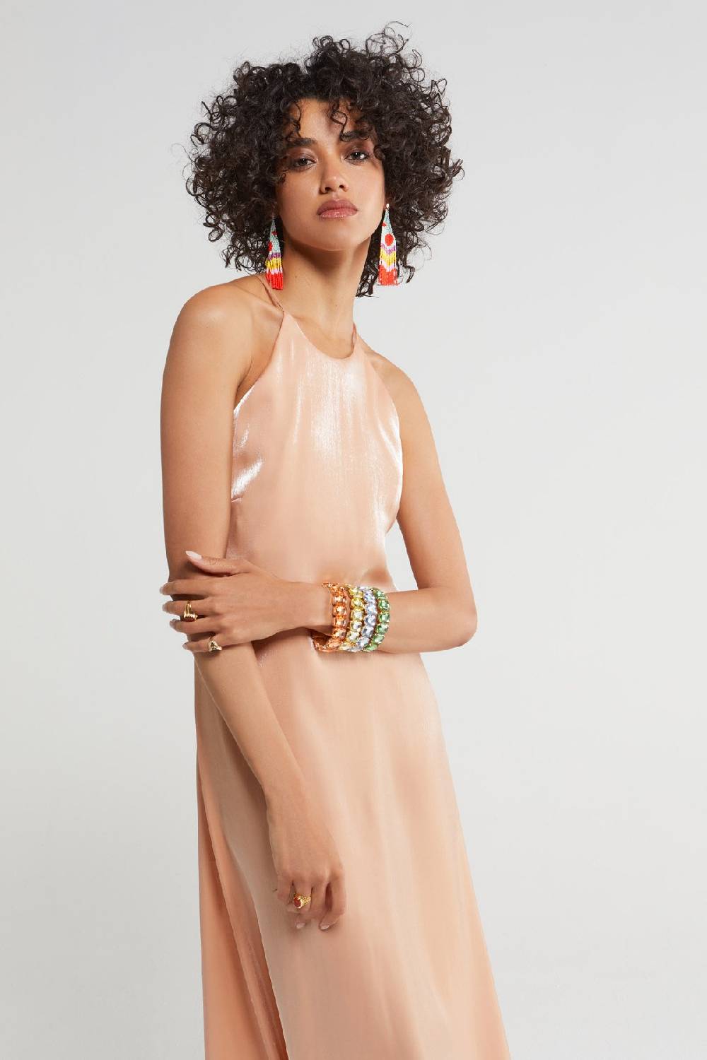 ottod'Ame Long dress with halter neckline Prezzo di fabbrica