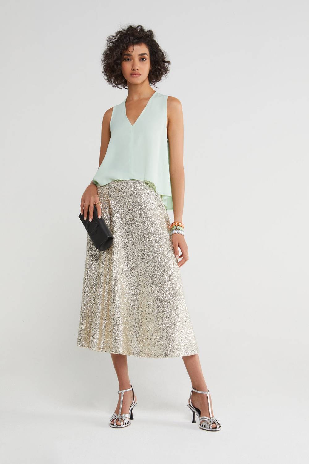 ottod'Ame Silk blend top Grande vendita