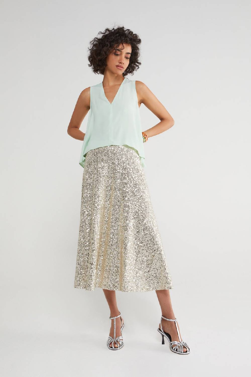 ottod'Ame Silk blend top Grande vendita