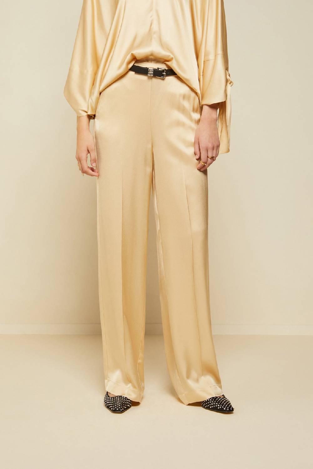 ottod'Ame Viscose palazzo trousers Ritorno libero