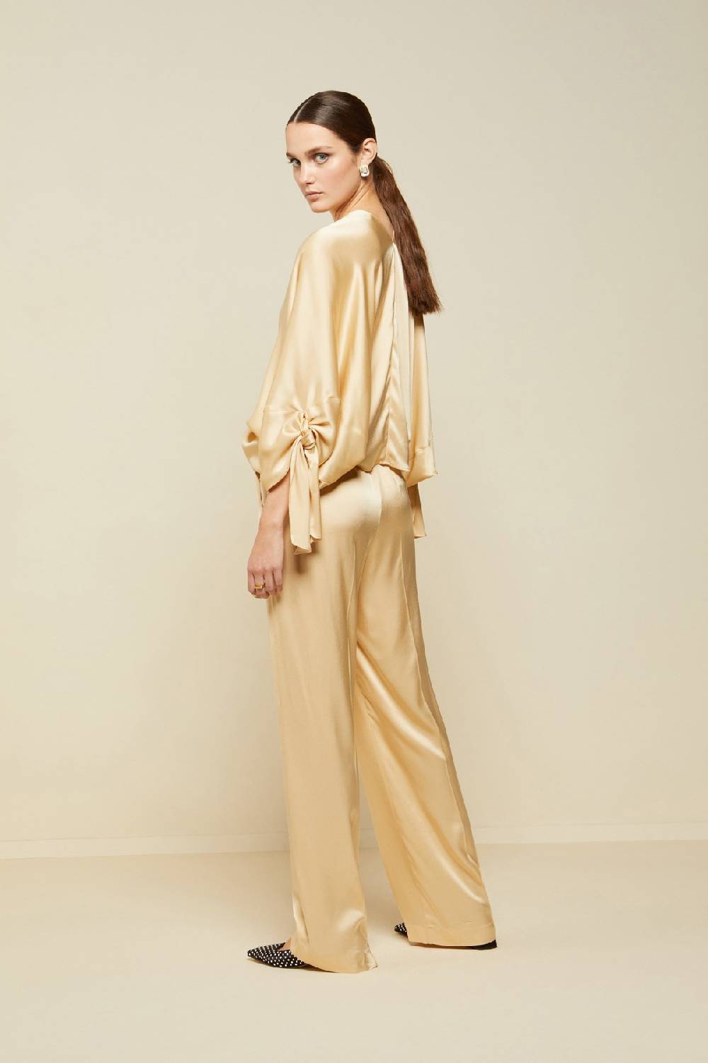 ottod'Ame Viscose palazzo trousers Ritorno libero