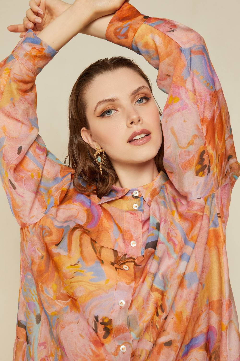 ottod'Ame Silk blend oversized shirt Promozione temporanea