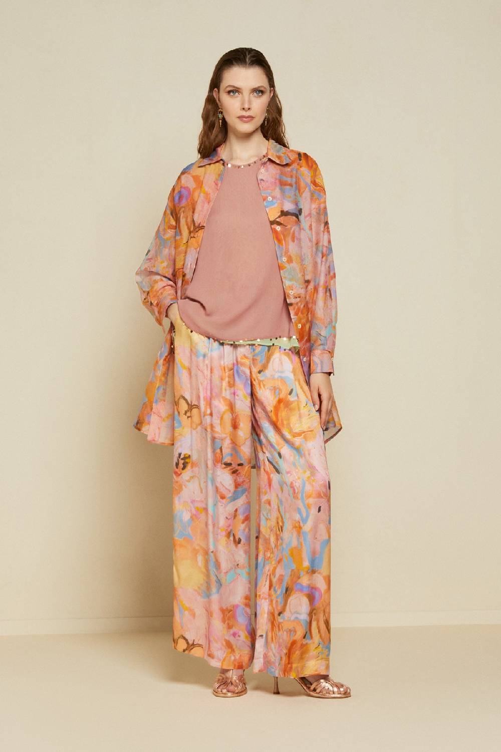 ottod'Ame Silk blend oversized shirt Promozione temporanea