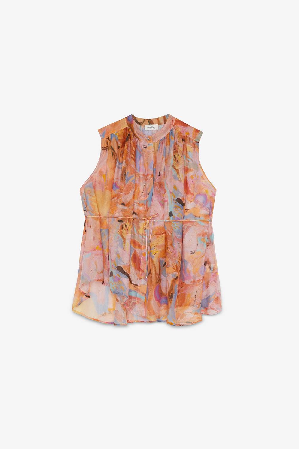 ottod'Ame Silk blend sleeveless shirt Fino al 50% di sconto