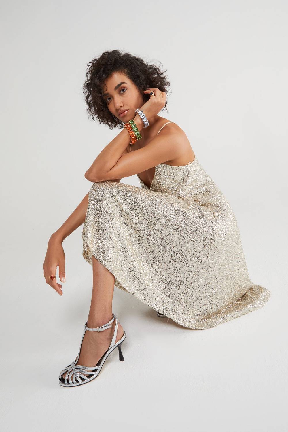 ottod'Ame Short dress with sequins Offerta speciale della fabbrica