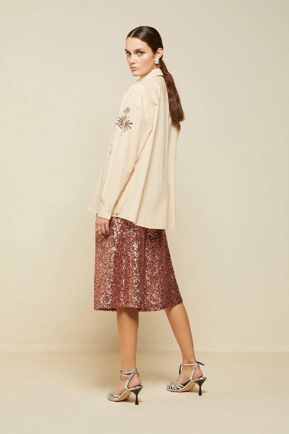 ottod'Ame Trousers with sequins Limitato a 3 giorni