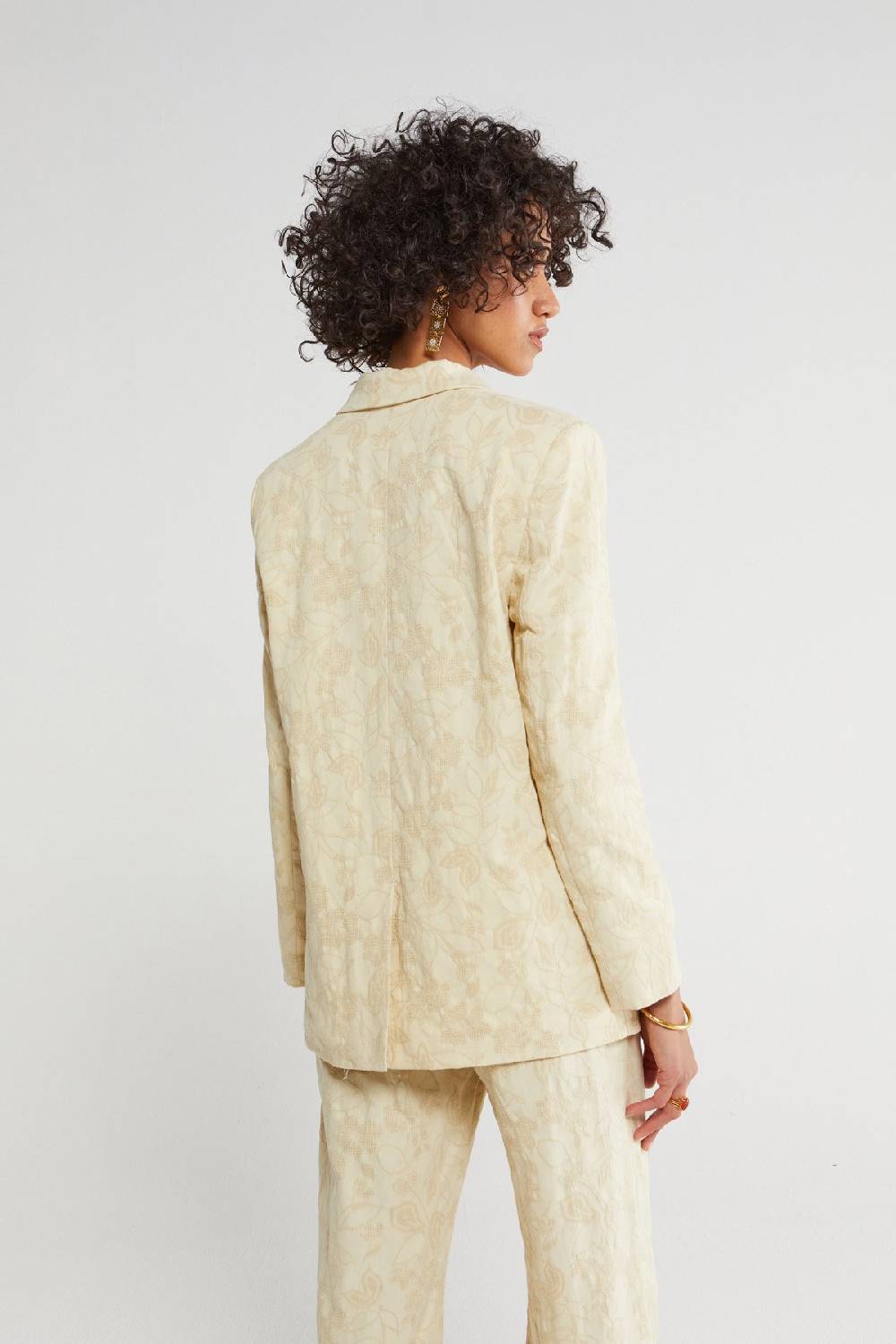 ottod'Ame Double-breasted jacket with embroidery In Linea