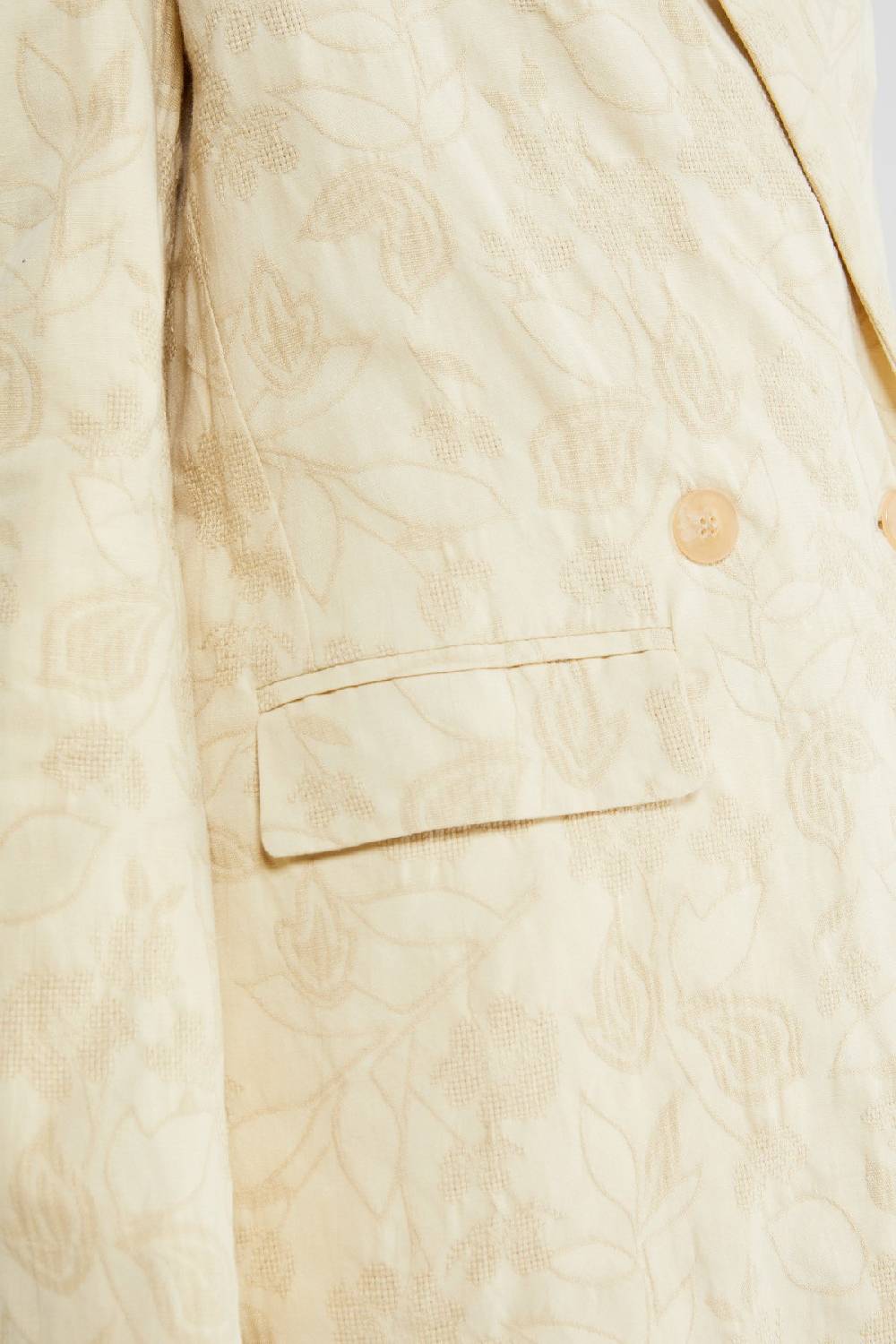 ottod'Ame Double-breasted jacket with embroidery In Linea