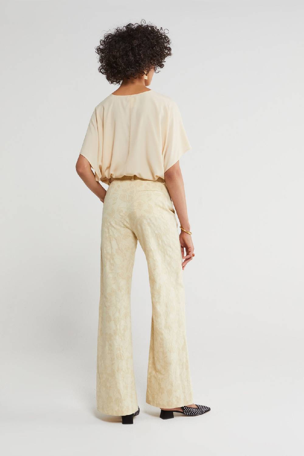 ottod'Ame Linen blend trousers with embroidery Nuovo