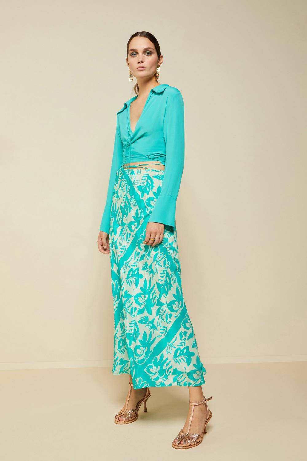 ottod'Ame Printed viscose skirt