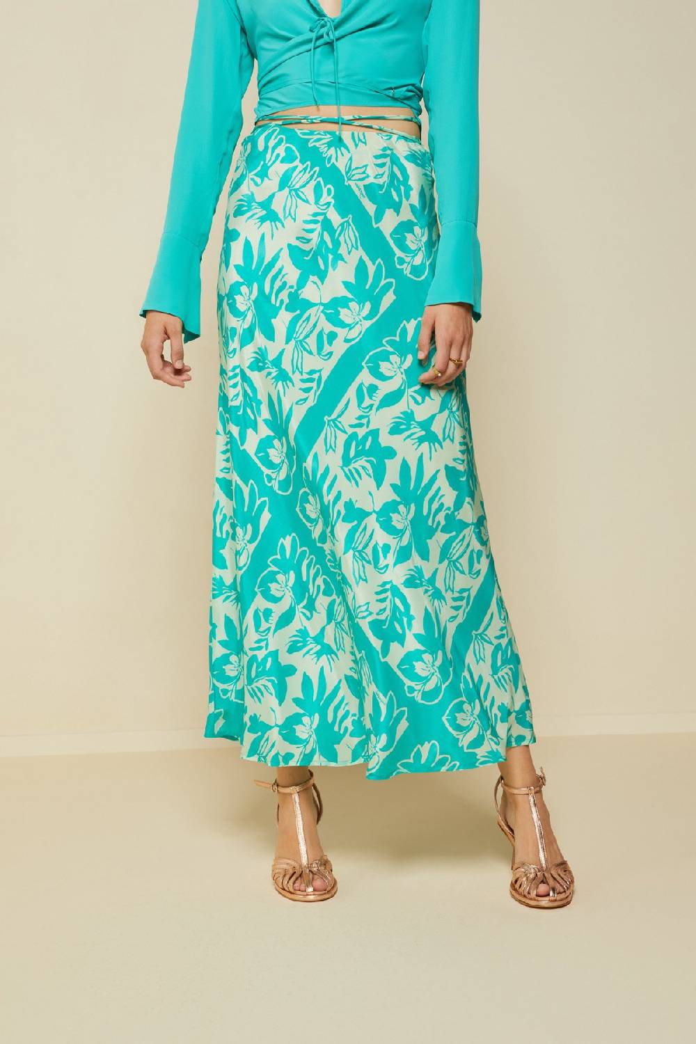 ottod'Ame Printed viscose skirt Consegna Veloce