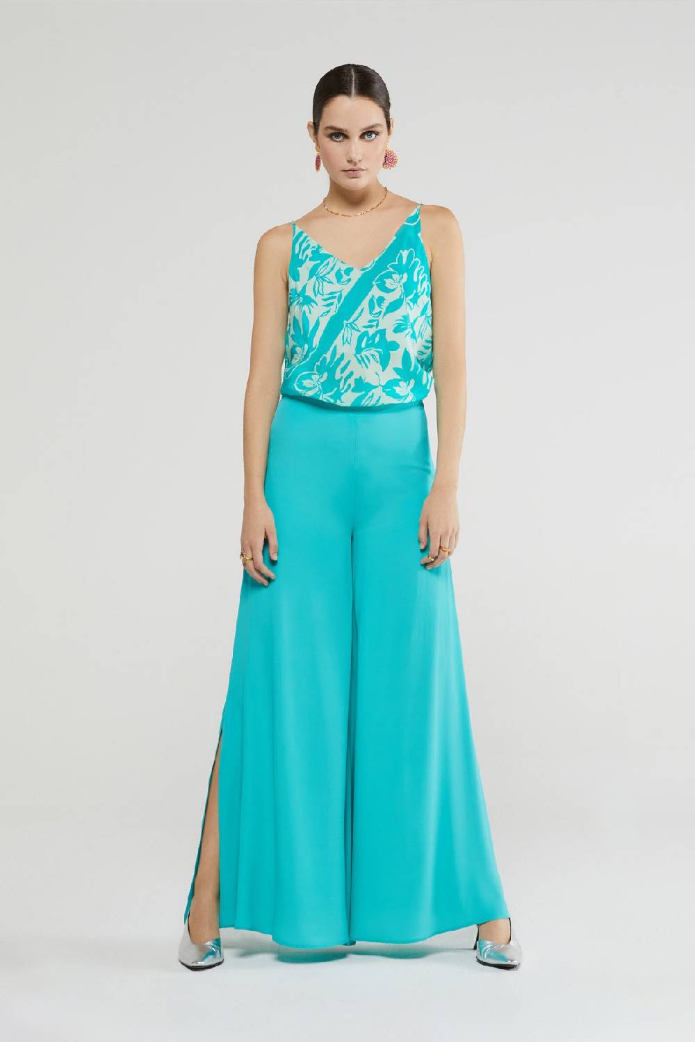 ottod'Ame Silk blend palazzo trousers