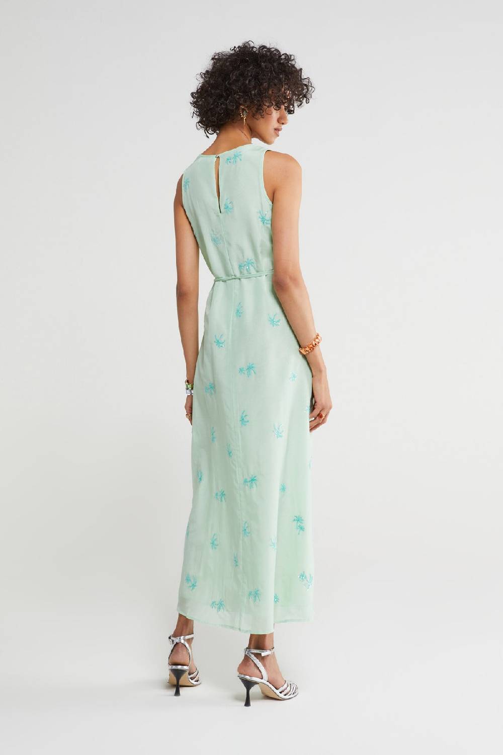 ottod'Ame Silk blend long dress with embroideries Fino Al -60%