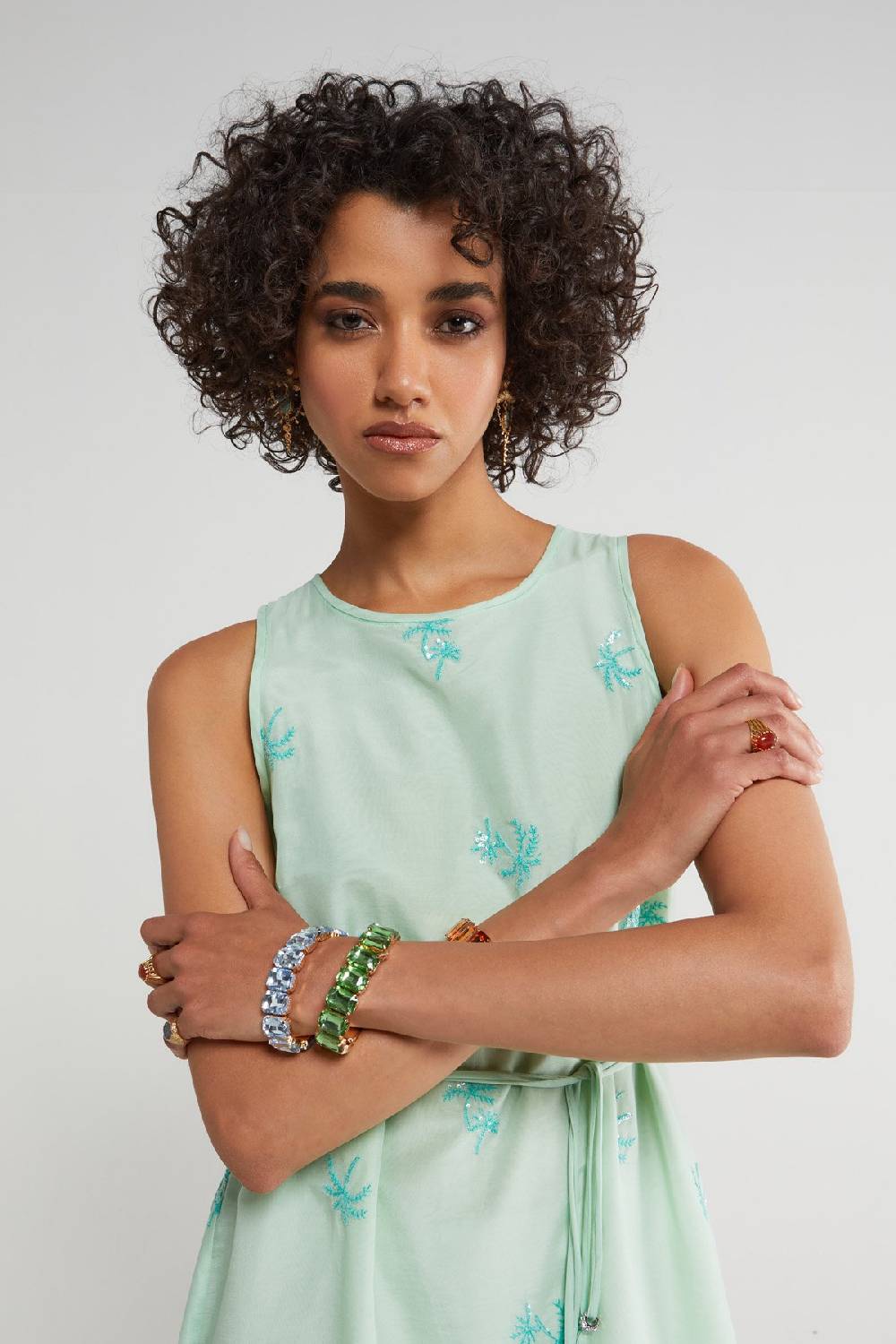 ottod'Ame Silk blend long dress with embroideries Fino Al -60%