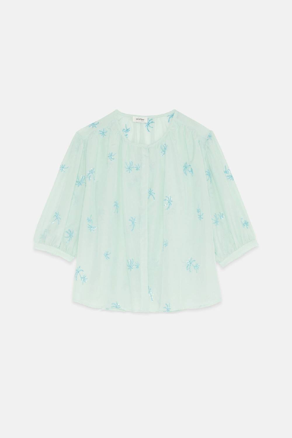 ottod'Ame Transparent shirt with embroideries Shopping Online