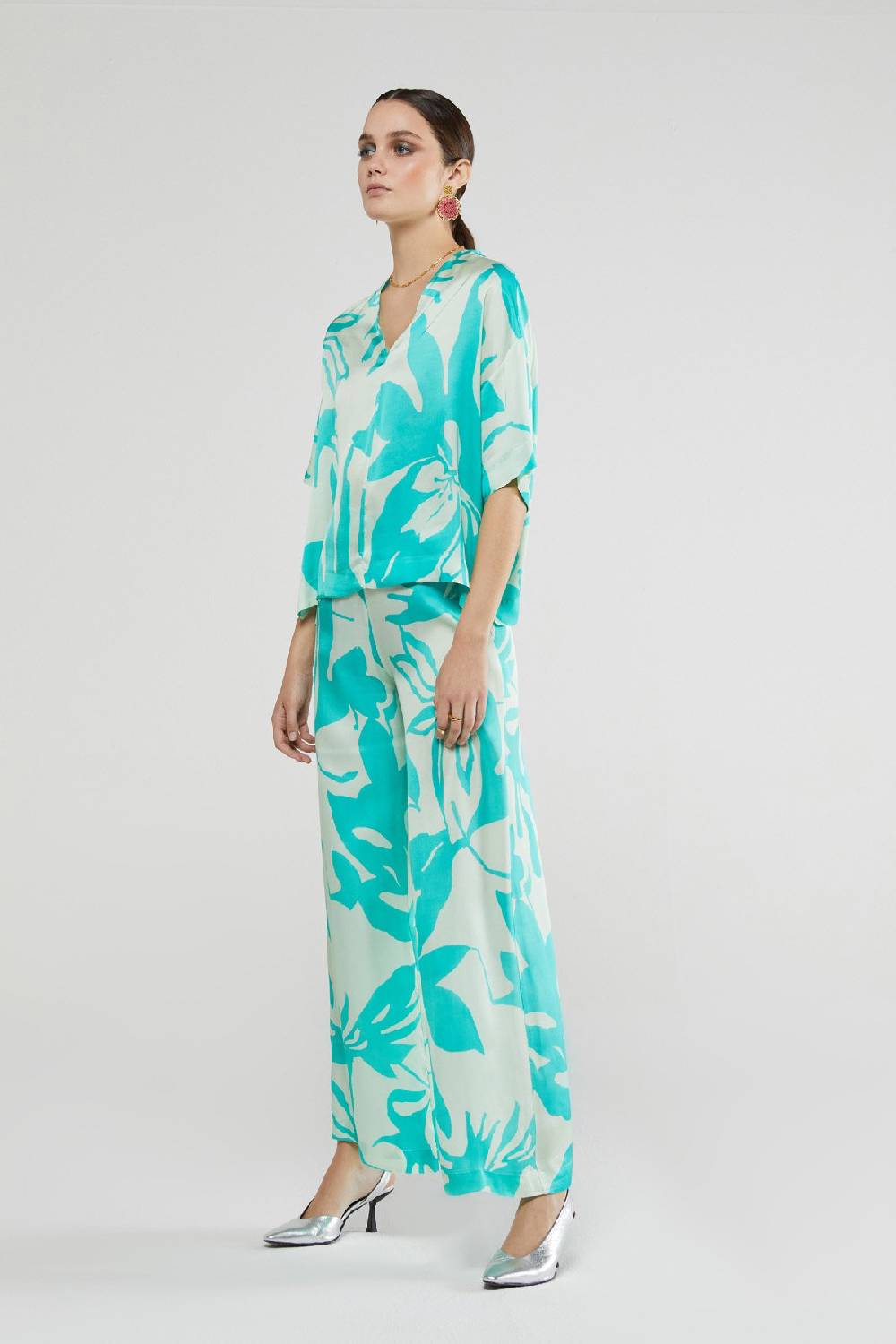 ottod'Ame Printed viscose trousers Presa