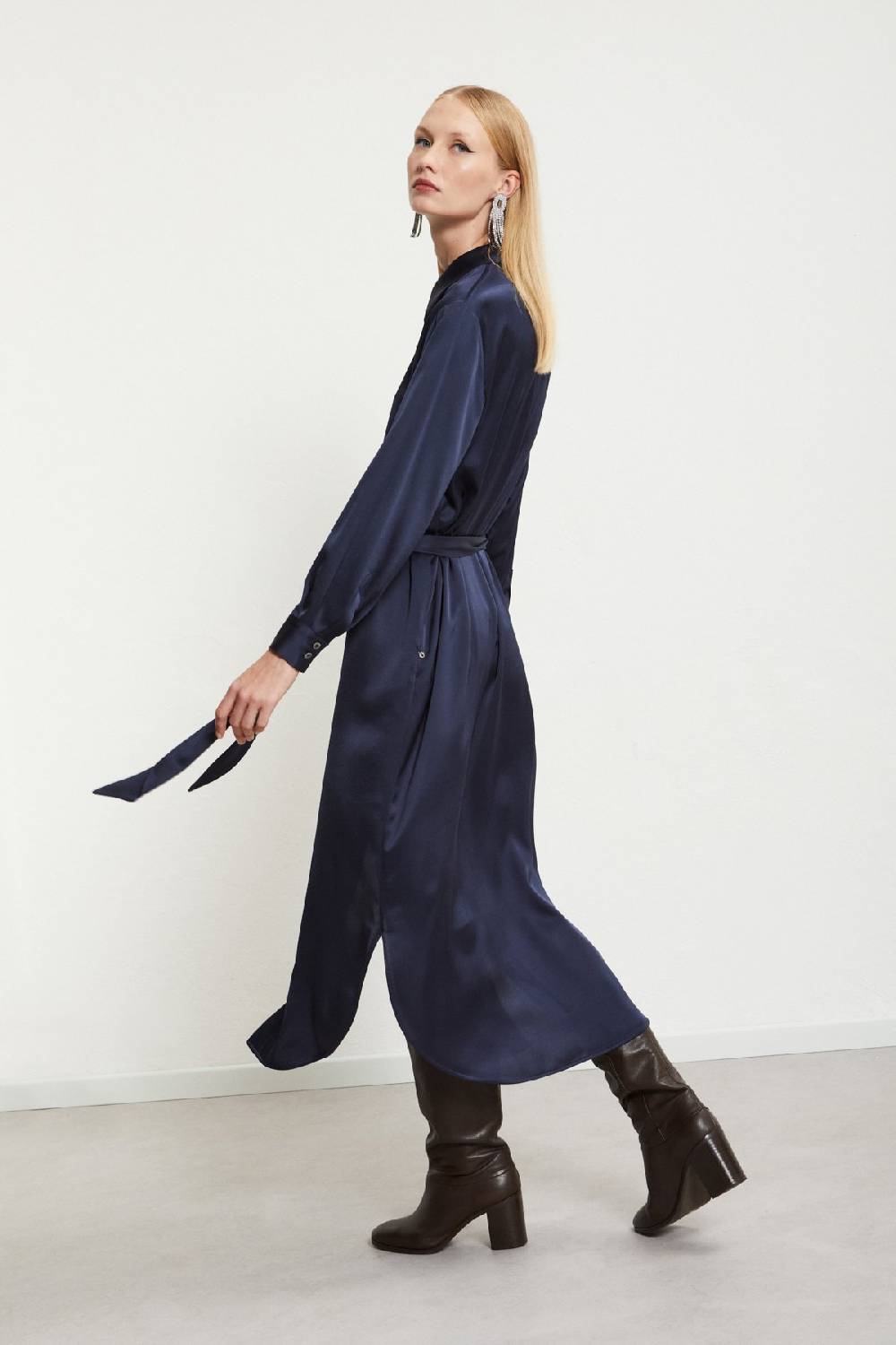 ottod'Ame Viscose long chemisier with sash Outlet