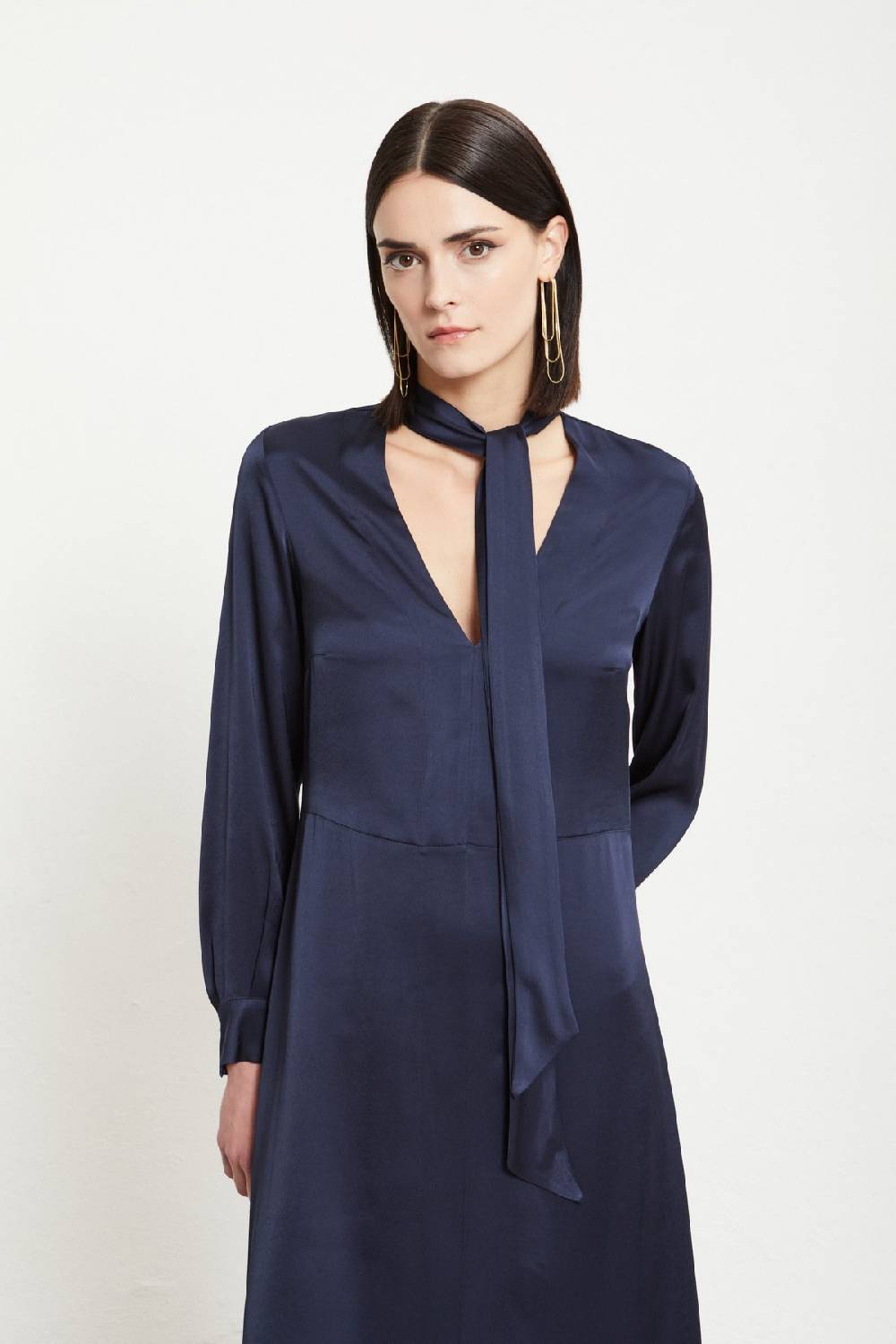 ottod'Ame Viscose long dress with V neck Saldi