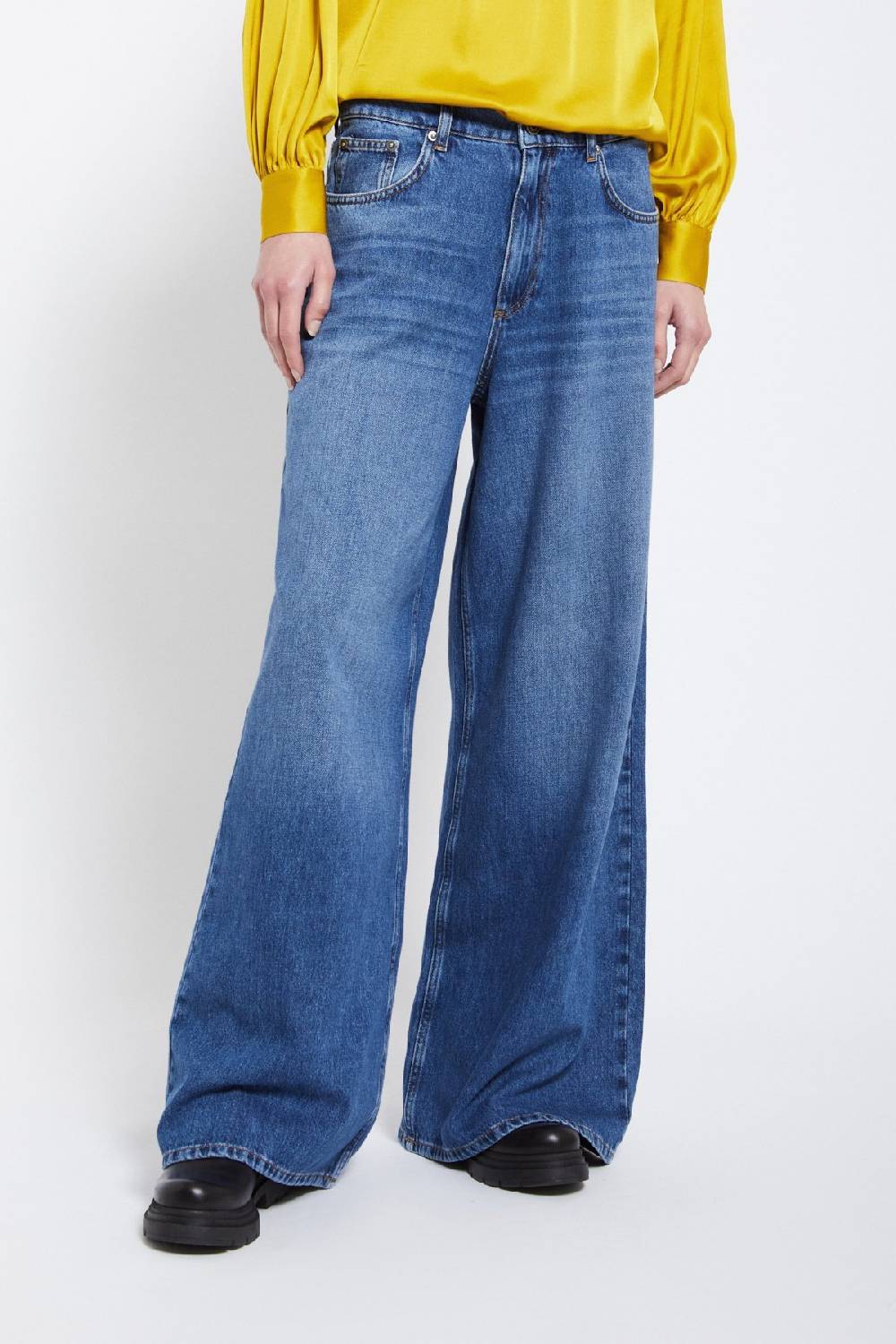 ottod'Ame Jeans Wide Low Rise Vendita Economica