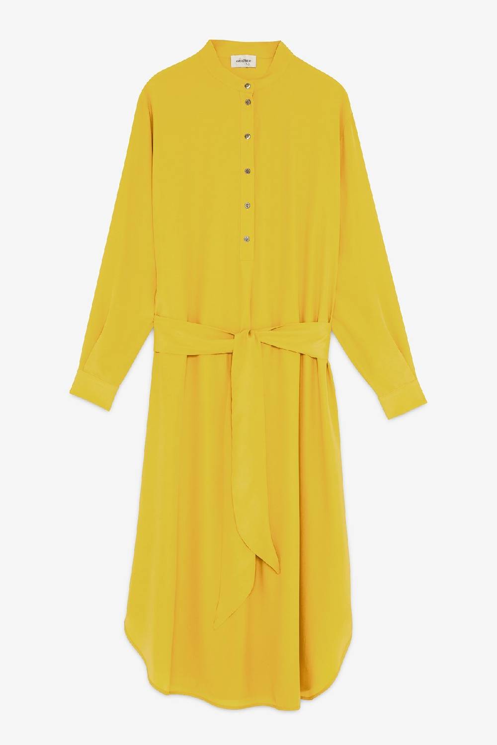 ottod'Ame Silk-blend midi dress with sash Saldi Di Fabbrica