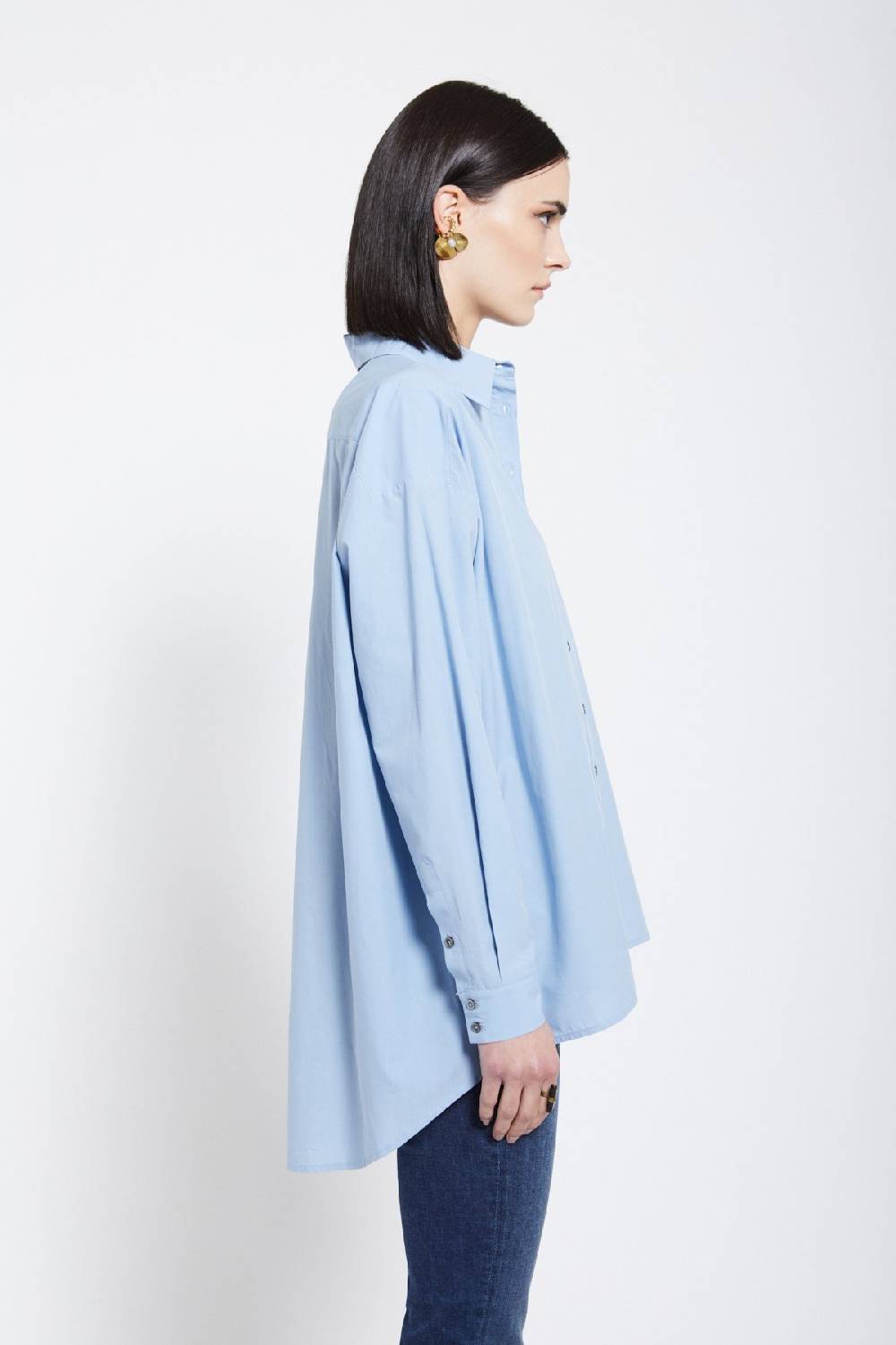 ottod'Ame Poplin shirt with asymmetric bottom Spedizione gratuita