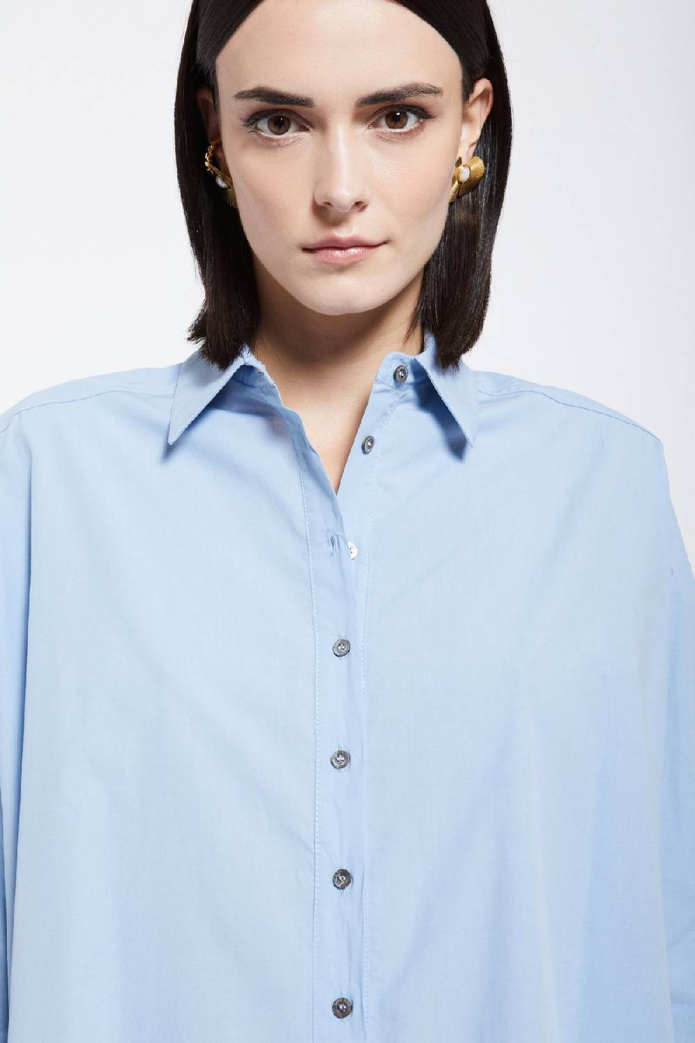 ottod'Ame Poplin shirt with asymmetric bottom Spedizione gratuita