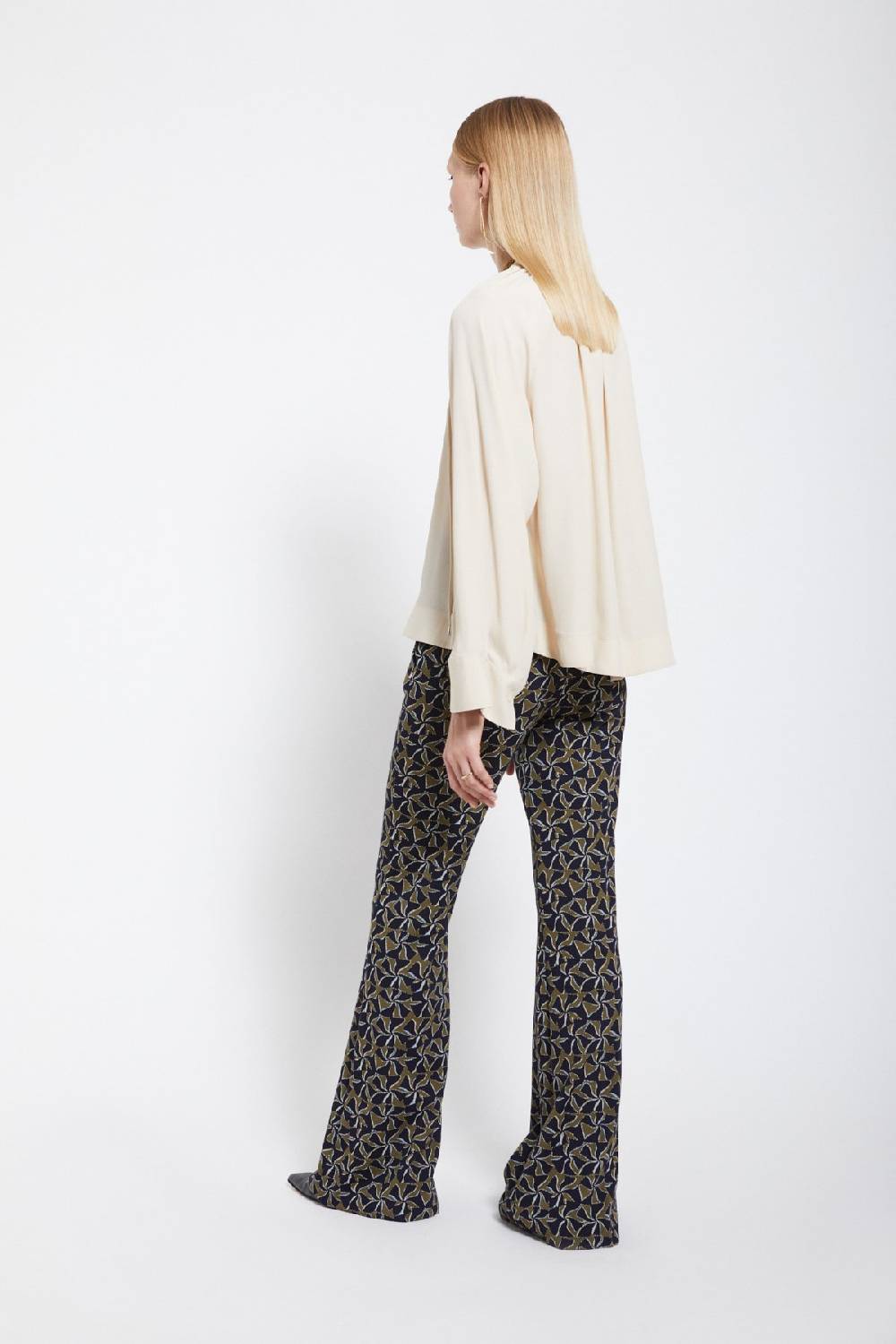 ottod'Ame Printed flare trousers Prezzo di fabbrica