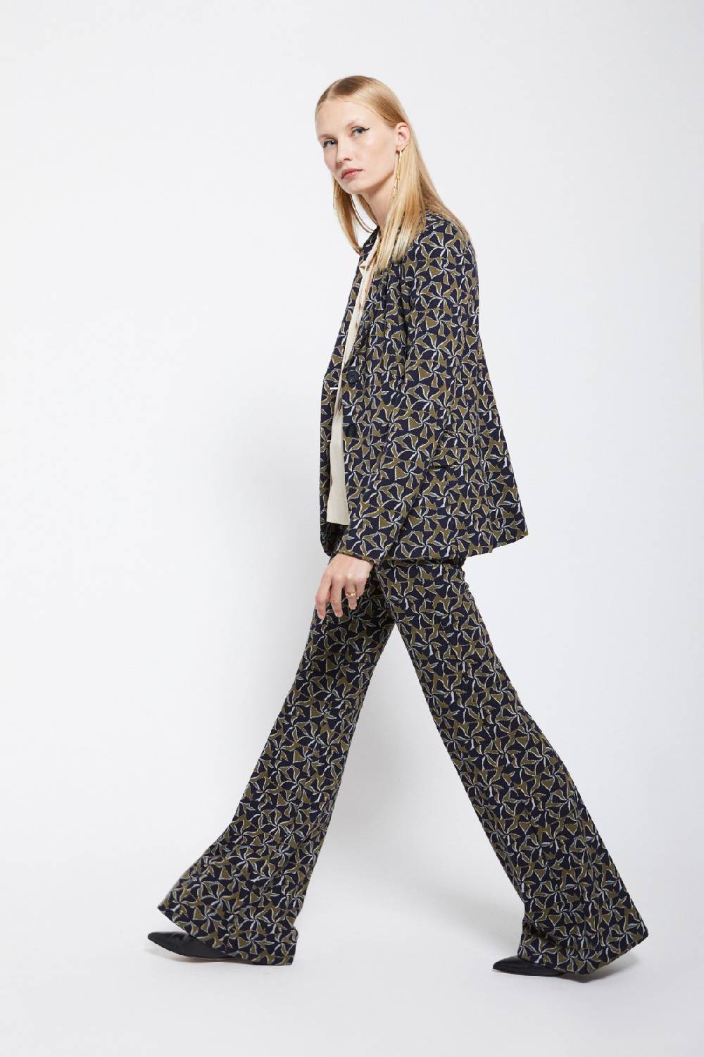 ottod'Ame Printed flare trousers Prezzo di fabbrica