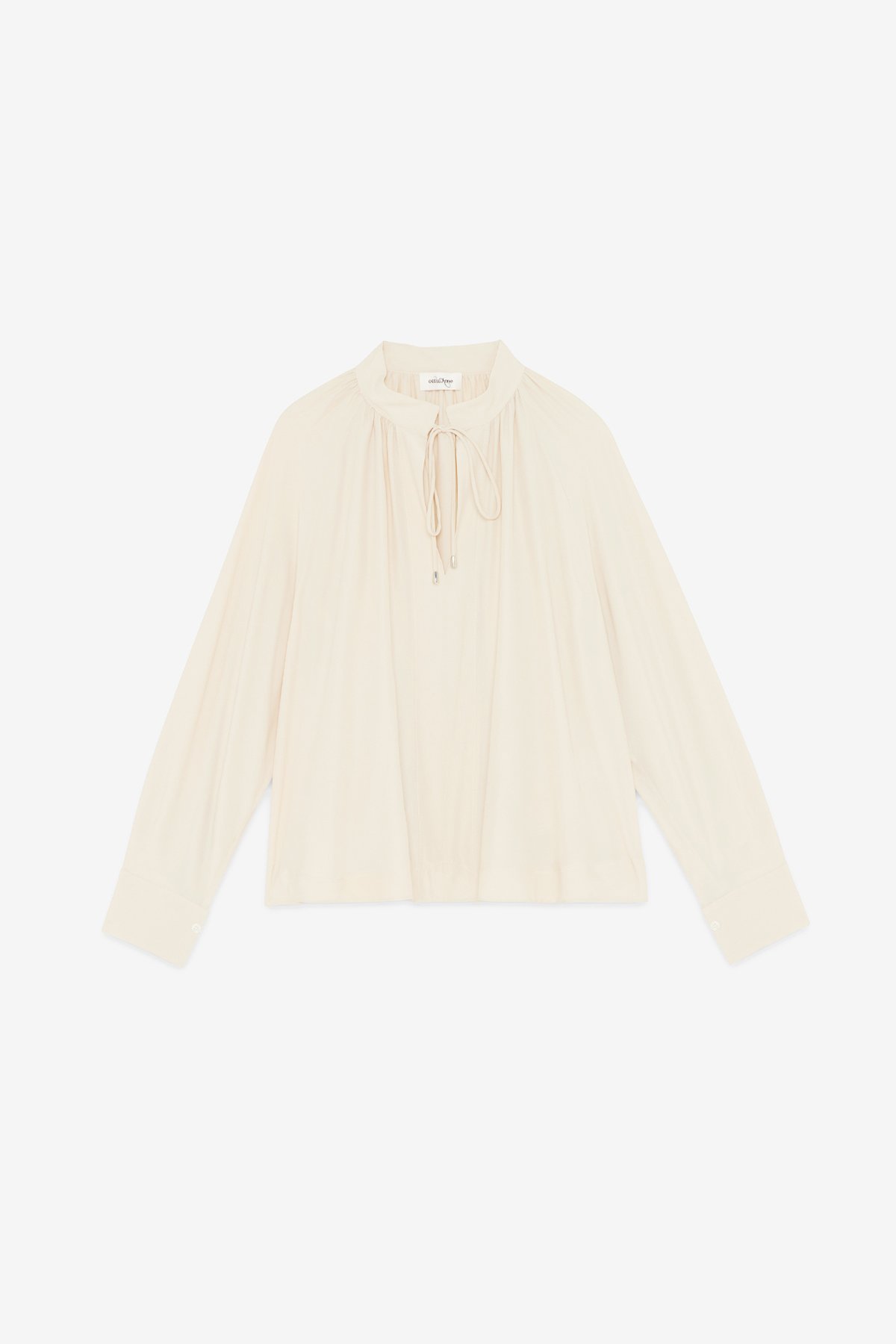 ottod'Ame Silk-blend blouse with drawstring Offerta speciale