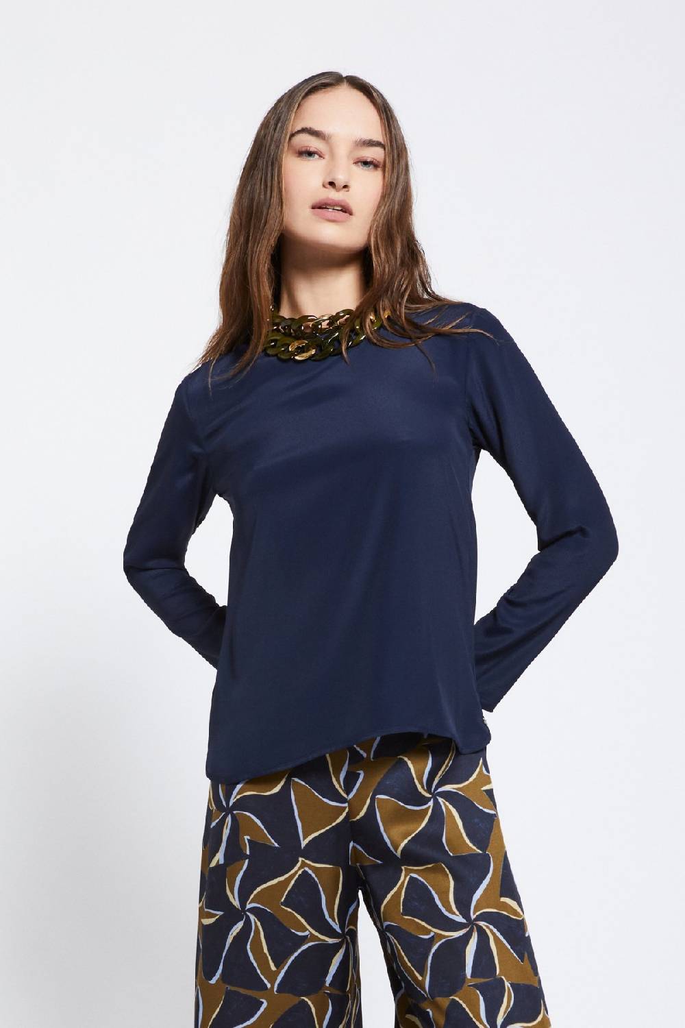 ottod'Ame Silk-blend blouse Flash Sale