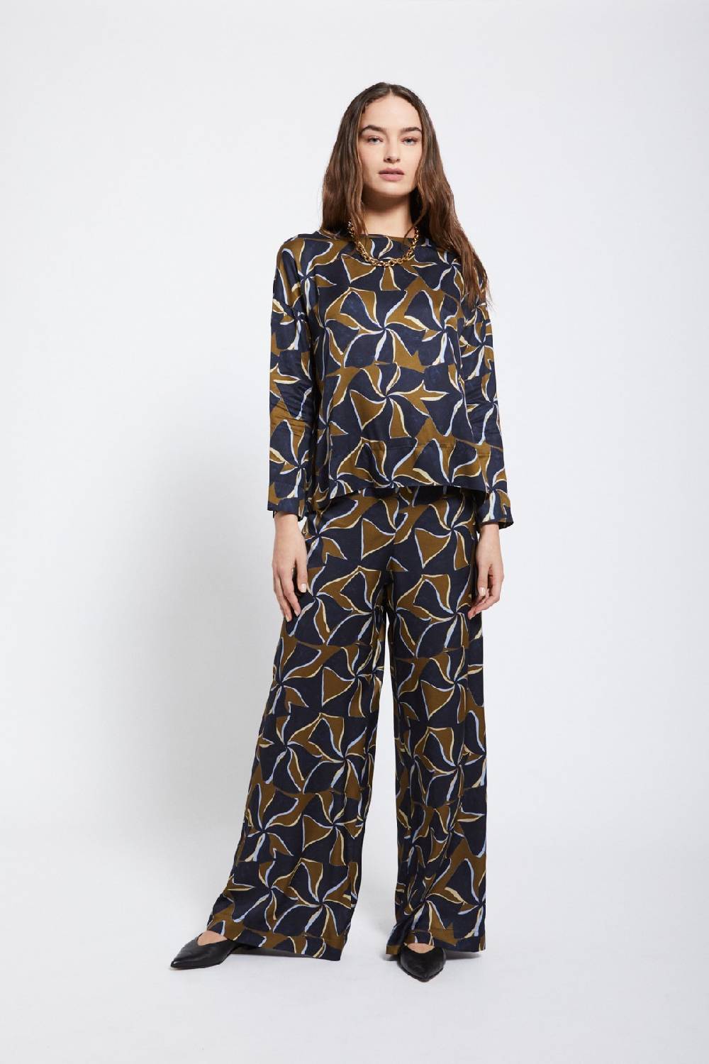 ottod'Ame Viscose palazzo trousers