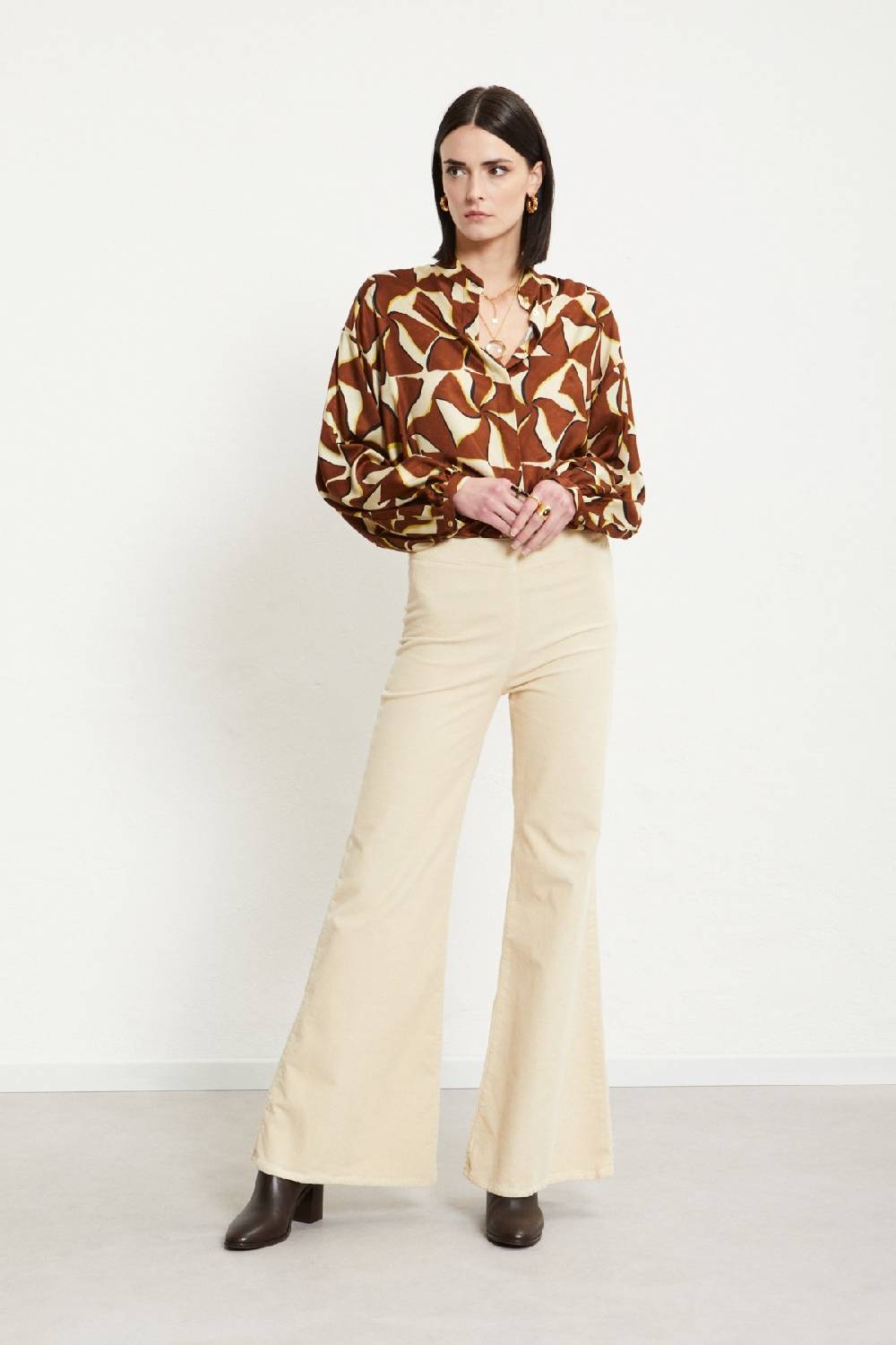 ottod'Ame Velvet flare trousers
