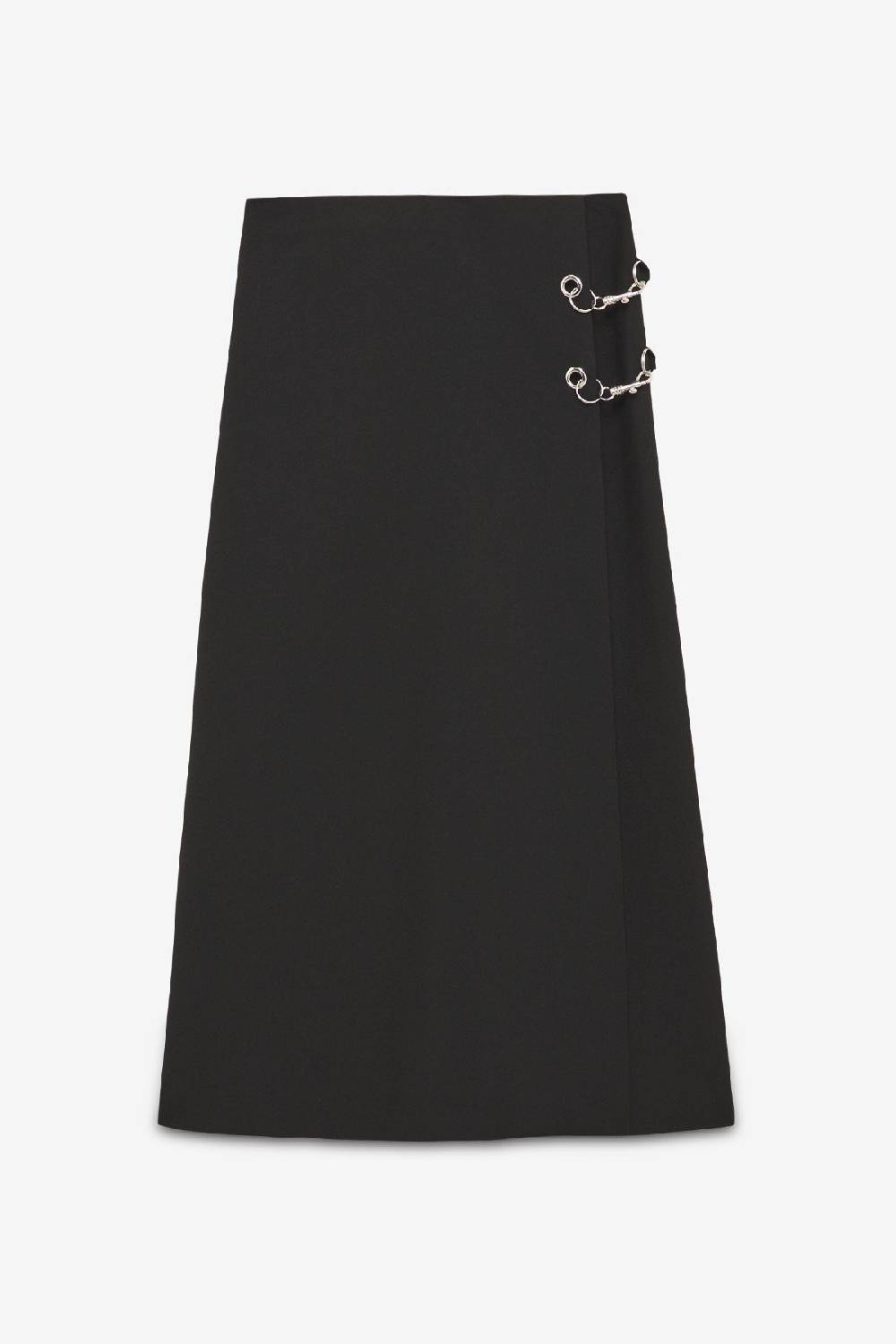 ottod'Ame Long skirt with grommet and chain Grandi sconti