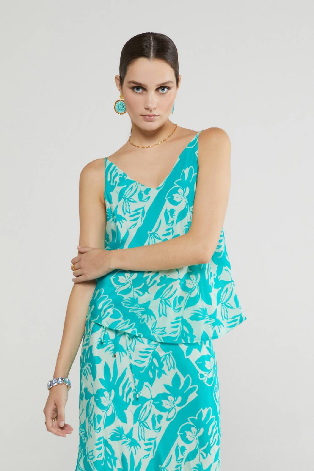 ottod'Ame Printed viscose top Sconti VIP