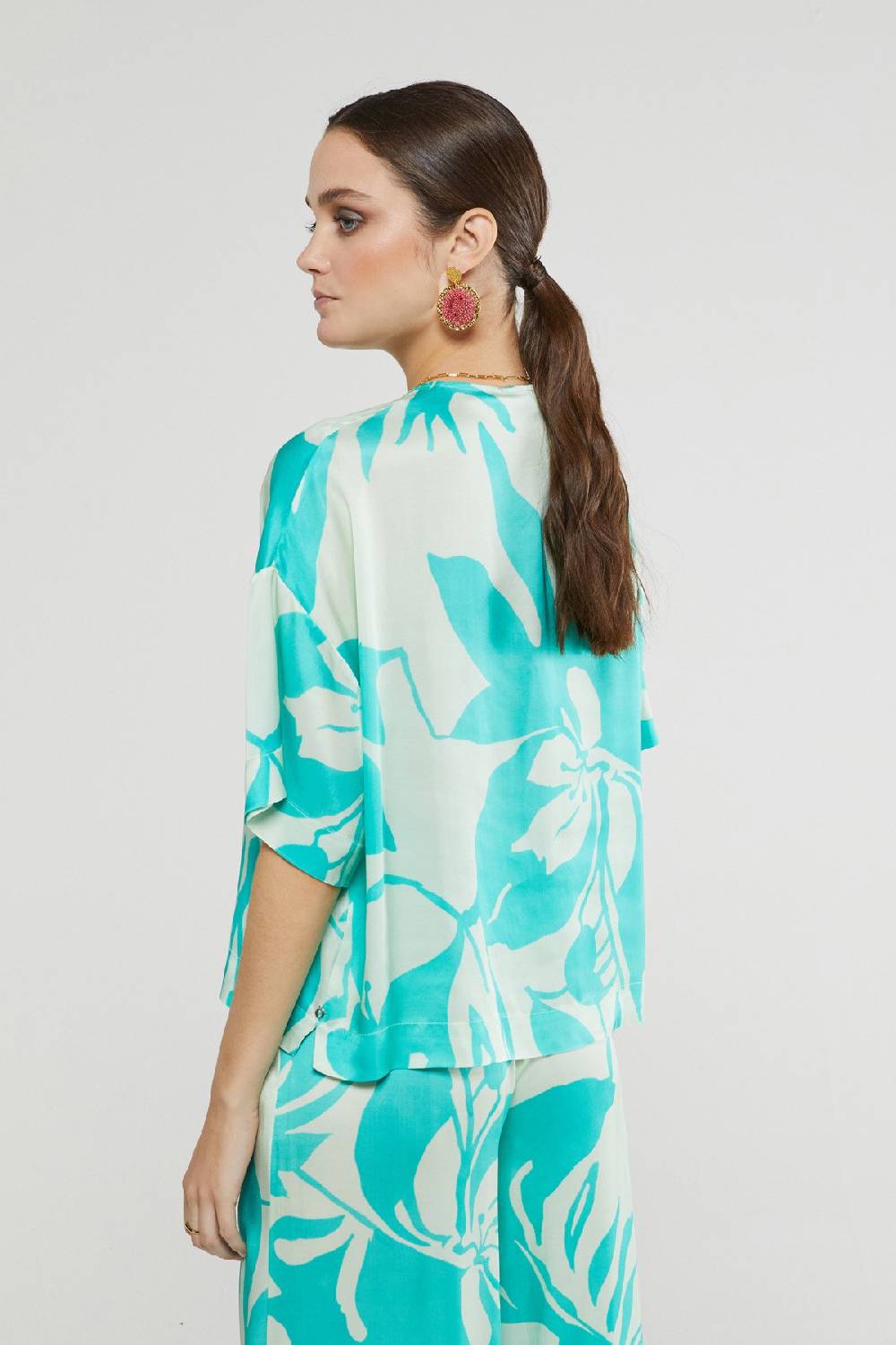 ottod'Ame Printed viscose sweater Super Saving Price