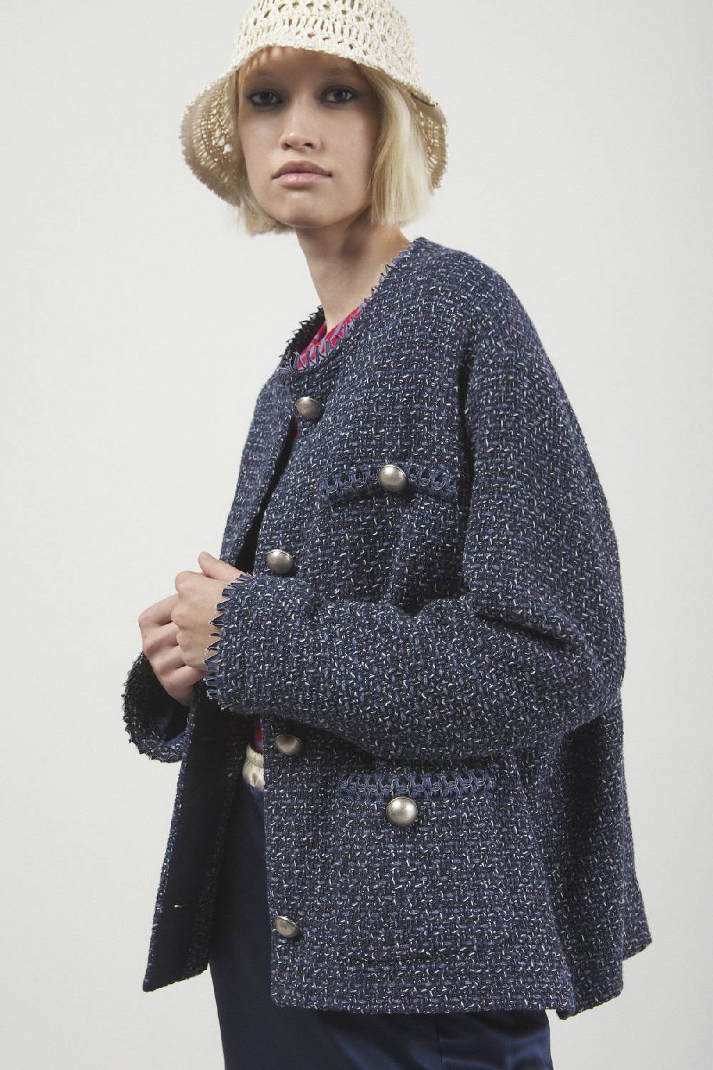 ottod'Ame Tweed jacket with buttons Discount Store per i nuovi prodotti