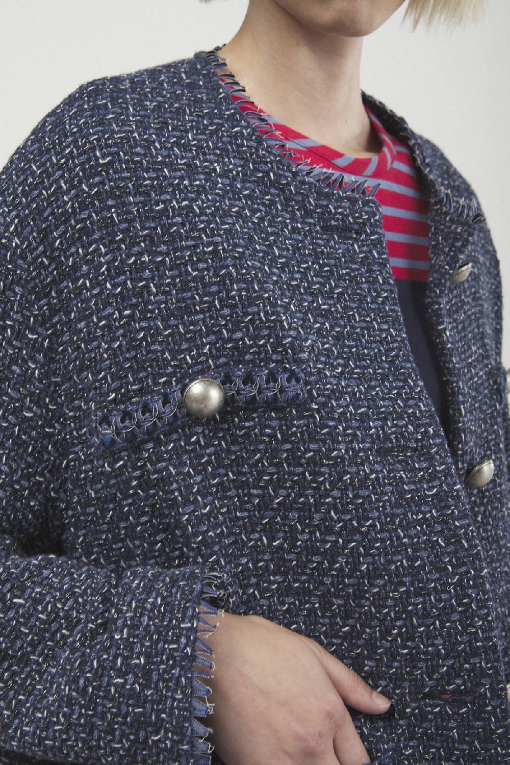 ottod'Ame Tweed jacket with buttons Discount Store per i nuovi prodotti